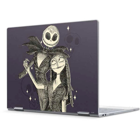 Disney The Nightmare Before Christmas Jack and Sally Art Pixelbook Skin